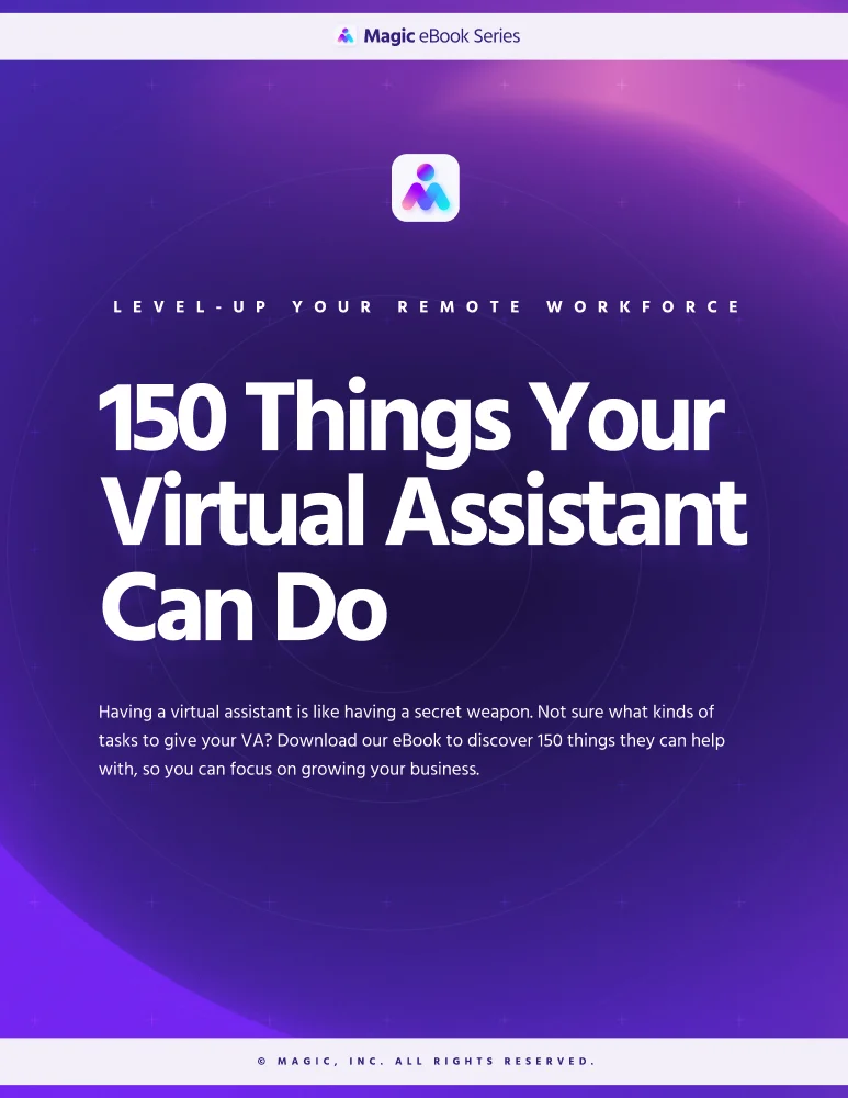 grow your business with these 150 virtual assistant tasks ebook cover