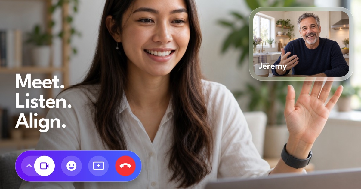 Remote colleagues connect on a video call to keep communication clear.
