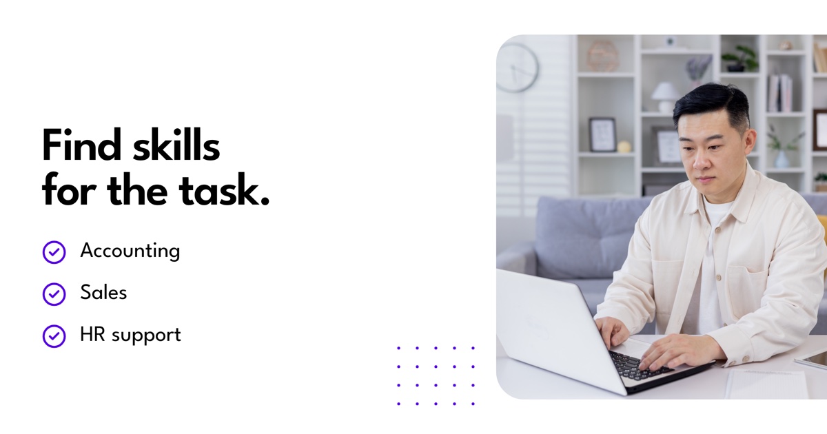 Find skills for the task: Accounting, Sales, HR support.