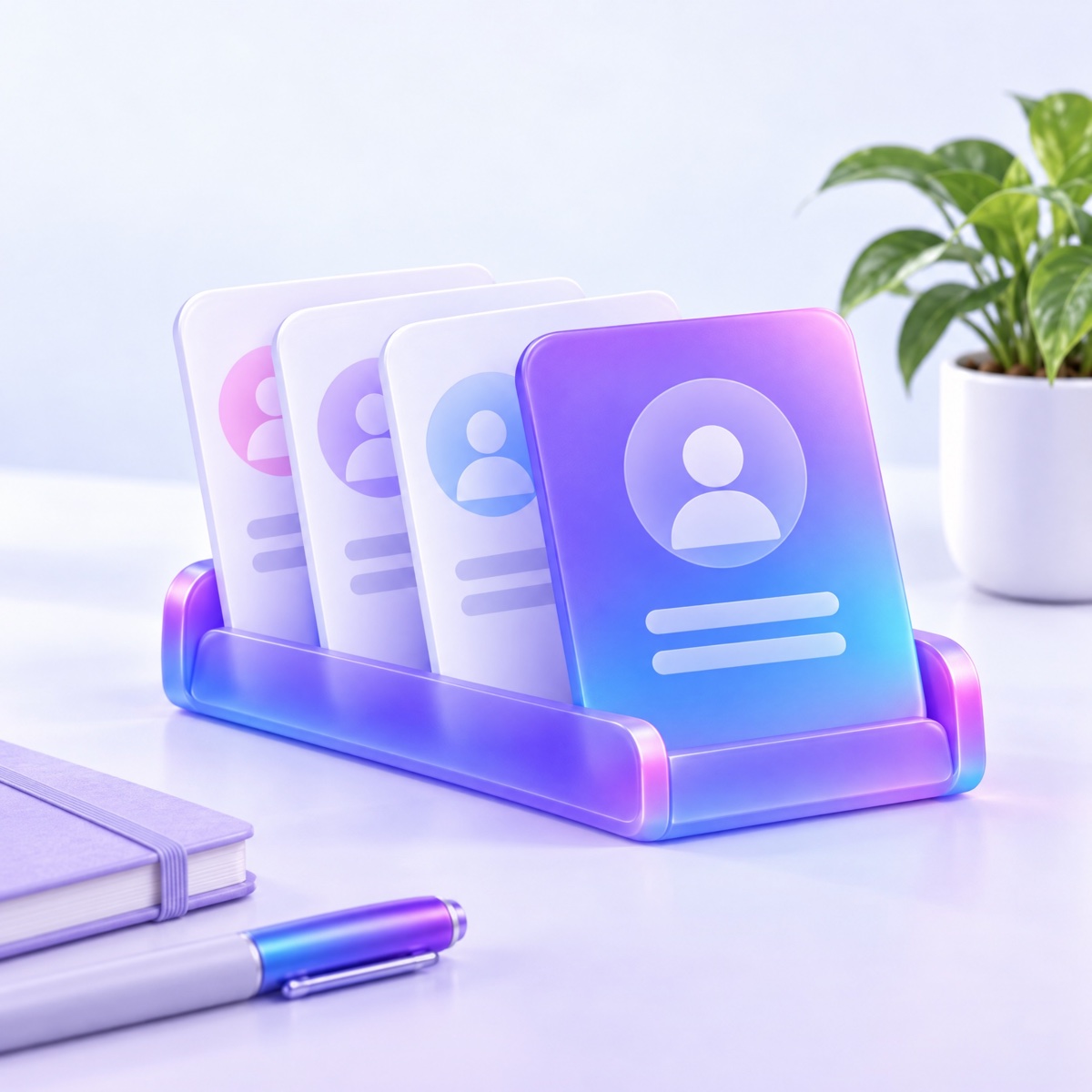 Contact cards representing a remote team matched to your business.
